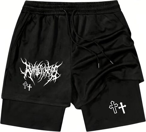 Psalms 91 Christian Short, Psalms 91 Christ Jesus Men Workout 2 in 1 Short in Saudi Arabia