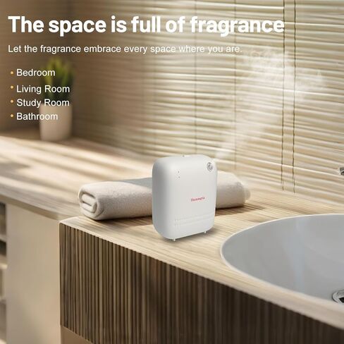 Waterless Essential Oil Diffuser – 150mL Capacity, Smart Scent Diffuser for Large Rooms,Office & Commercial Use, Covers Up to 2000 sq.ft.Aromatherapy Scent Diffuser（Battery not Included in Saudi Arabia