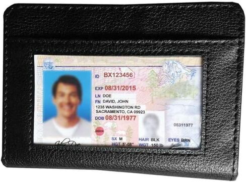 محفظة حامل بطاقات الائتمان RFID محفظة جلدية للرجال والنساء مع سحاب، سعة تخزين كبيرة in Kuwait