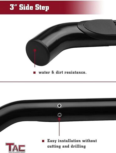 خطوات جانبية TAC FIT 2011-2025 DODGE DURANGO 3 "BLACK SIDE BARS NERF BARS Step Rails Running Boards Off Road Automotive Extrive Exploy in Saudi Arabia