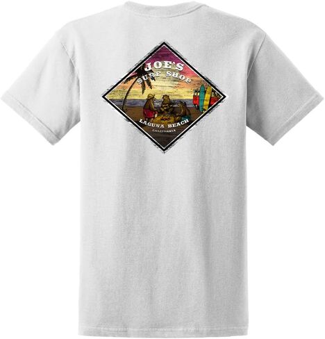 Joes Surf Shop Men 3 Bears on a Beach Logo Tees ثقيلة الوزن in Kuwait