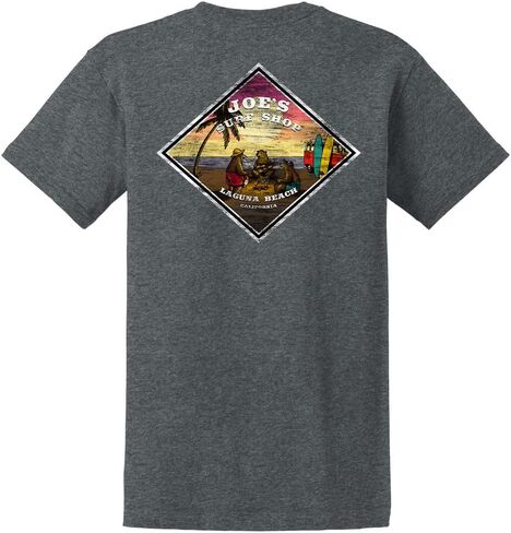 Joes Surf Shop Men 3 Bears on a Beach Logo Tees ثقيلة الوزن in Kuwait