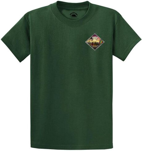 Joes Surf Shop Men 3 Bears on a Beach Logo Tees ثقيلة الوزن in Kuwait