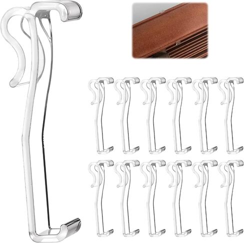 Teaaha Plastic Valance Clips for Blinds, 12PCS Clear Blind Clips Hidden Replacement Parts for for Horizontal Blinds and Faux Wood Blinds in Saudi Arabia
