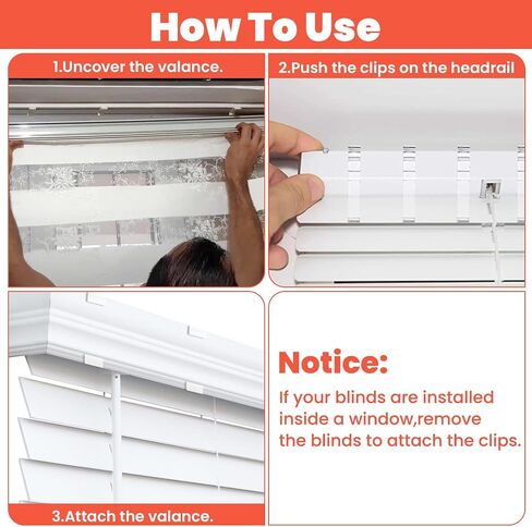 Teaaha Plastic Valance Clips for Blinds, 12PCS Clear Blind Clips Hidden Replacement Parts for for Horizontal Blinds and Faux Wood Blinds in Saudi Arabia