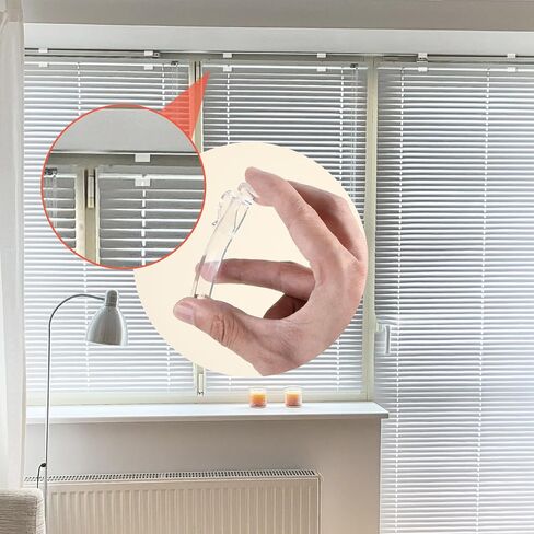 Teaaha Plastic Valance Clips for Blinds, 12PCS Clear Blind Clips Hidden Replacement Parts for for Horizontal Blinds and Faux Wood Blinds in Saudi Arabia