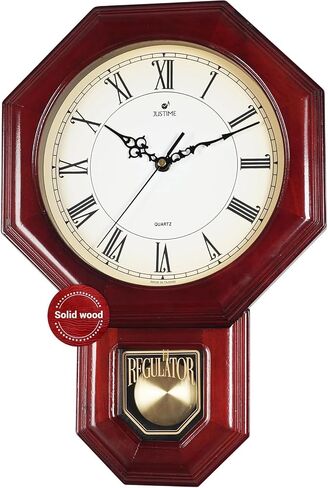 يمتلك Certieme Schoolhouse School Hood Pendulum Clock Clock كل ساعة مع رنين لحن مزدوج مصنوع في تايوان (الخشب الداكن ث/لحن مزدوج) in Kuwait