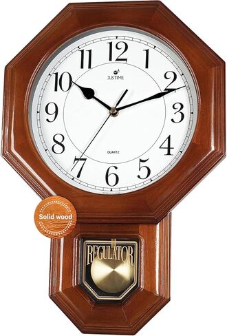 يمتلك Certieme Schoolhouse School Hood Pendulum Clock Clock كل ساعة مع رنين لحن مزدوج مصنوع في تايوان (الخشب الداكن ث/لحن مزدوج) in Kuwait