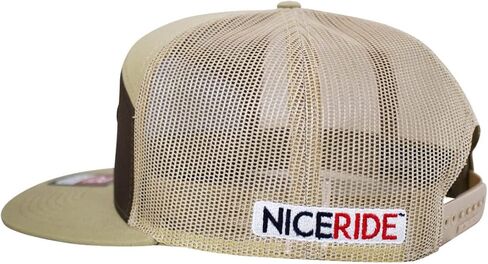 Premium 7-Panel Trucker Hat with Red Patch Design - Ideal for Fishing, Golf and Beach Outings - Embroidered Logo in Kuwait