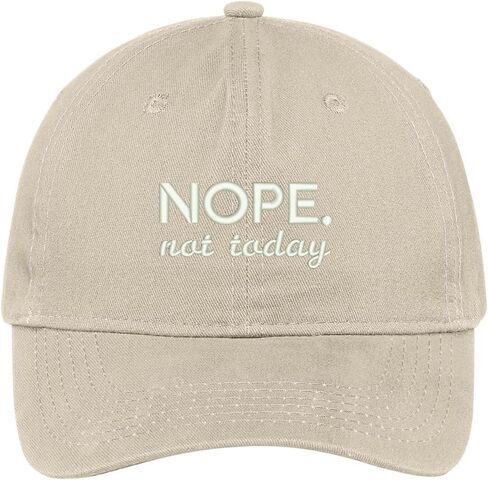 Trendy Apparel Shop Nope Not Today 100% Brushed Cotton Adjustable Baseball Cap in Saudi Arabia