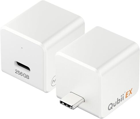 Maktar Qubii Ex - USB -C يناسب محرك أقراص فلاش iPad للهاتف الذكي Android iPhone Flash Drive iPhone Photo Backup Storage مع تطبيق منظم الملفات - الأزرق مع 256 جيجابايت in Kuwait