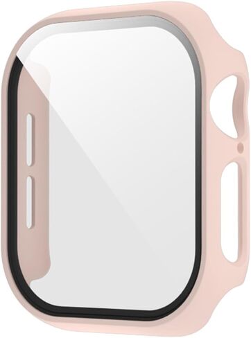 علبة صلبة متوافقة مع Apple Watch Series 4/5/6/SE 40 مم مع واقي شاشة زجاجي مقسى ، غطاء حماية رفيع الصدمات لسلسلة Iwatch Series Black Fur Leopard in Saudi Arabia