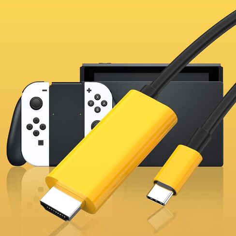 USB C to HDMI Adapter Cable for Nintendo Switch Dock,6FT/1.8M Switch Docking Station for TV with 4K Switch Dock HDMI Cable, 100W Switch Charging Dock- Black with Red, Minin in Kuwait