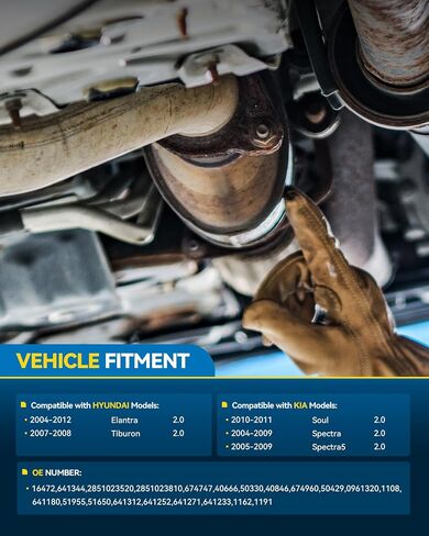 محول حفاز عالية التدفق Philtop يناسب 2004-2012 Elantra 2.0L ， 2007-2008 Tiburon 2.0L ， 2004-2011 Soul/ Spectra/ Spectra5 2.0L Direct-Fit Direct-Fit Stainless Steel Convalter OE 16472 in Saudi Arabia