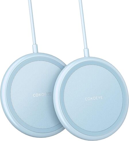 Wireless Charger, 15W Max Fast Wireless Charging Pad 2-Pack Compatible with iPhone16/16Plus/16Pro /16ProMax/iPhone15/15Pro/15Plus/14/13/12/Samsung S24 /S24Ultra/S23Ultra/S22/S21,AirPods Pro 2 in Saudi Arabia