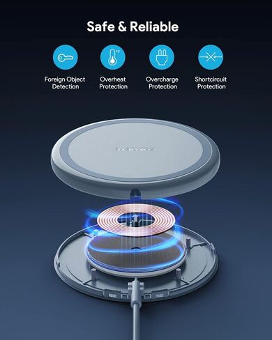 Wireless Charger, 15W Max Fast Wireless Charging Pad 2-Pack Compatible with iPhone16/16Plus/16Pro /16ProMax/iPhone15/15Pro/15Plus/14/13/12/Samsung S24 /S24Ultra/S23Ultra/S22/S21,AirPods Pro 2 in Saudi Arabia