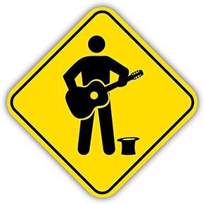 Magnet Musicians Warning Sign Window Truck Car Vinyl Flexible Magnet Magnetic Bumper Sticker 5" x 5" in Saudi Arabia