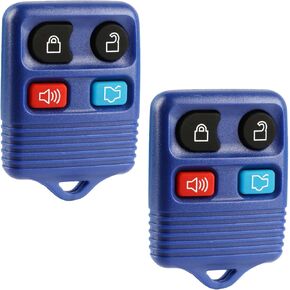 Key Fob Keyless Entry Remote fits Ford, Lincoln, Mercury, Mazda Mustang (Blue), Set of 2 in Saudi Arabia