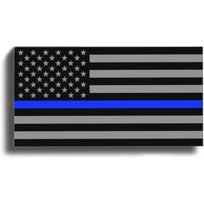 Blue LINE American Flag Subdued Sticker Decal Lives Matter - Support Police USA Merica in Saudi Arabia