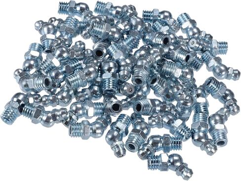 50 PCS M8x1.25 شحوم Nipple Fitting Bend 45 درجة زاوية شحوم الصلب zerk محول تركيب السيارات للسيارات توسيقية ميكانيكية مادة دائمة in Saudi Arabia