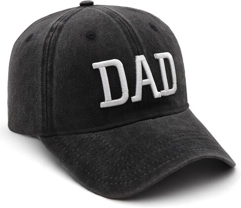 Mom and Dad Hats Set of 2 Pcs Adjustable Cotton Washed 3D Embroidered Baseball Caps Gift for Parents Couples in Kuwait