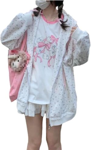 y2k cutecore kawaii hoodie لطيف القط coquett in Kuwait