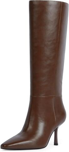 Modatope Knee High Boots Women Square Toe Stiletto Tall Boots Side Zipper Boot for Women in Kuwait