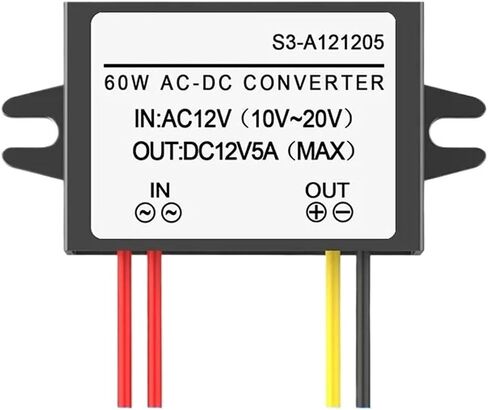 1PC AC12V إلى DC12V AC إلى ACTERTER AC10-20V إلى DC12V مراقبة إمدادات الطاقة (AC12V إلى DC12V 3A_DC12V) in Saudi Arabia