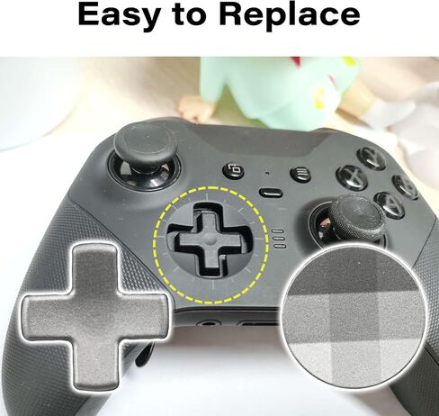 LiXiongBao 2 in 1 Metal D-Pads Set for Xbox Elite Series 2 Controller, Replacement Parts Directional Pad Button Kits for Xbox Controller Series 2 Core/Elite Series 2 Controller(Silver) [video game] in Saudi Arabia