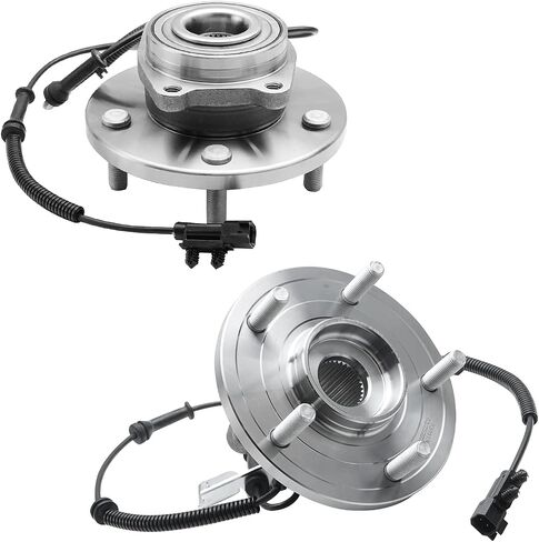 Detroit Axle - Front 2pc Wheel Bearing Hubs for 08-11 Dodge Grand Caravan Chrysler Town & Country, 09-12 VW Routan, Wheel Bearing Hubs Assembly 2009 2010 2011 Replacement in Saudi Arabia