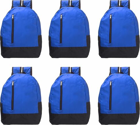 DISCOUNT PROMOS 12 Quick Zip Backpacks Set - Customizable Text, Logo - Polyester, Unique features, Front Pocket, Vibrant - Red in Saudi Arabia