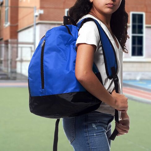 DISCOUNT PROMOS 12 Quick Zip Backpacks Set - Customizable Text, Logo - Polyester, Unique features, Front Pocket, Vibrant - Red in Saudi Arabia