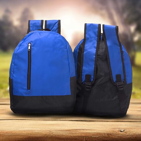 DISCOUNT PROMOS 12 Quick Zip Backpacks Set - Customizable Text, Logo - Polyester, Unique features, Front Pocket, Vibrant - Red in Saudi Arabia