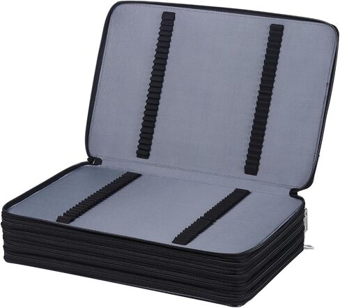 Shulaner 500 Colored Pencil Case Organizer with Zipper Large Capacity Flower Pen Holder Bag for Artist (Gradient Circle, Large Slots) in Kuwait