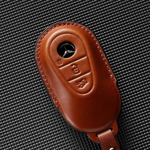 Mercedes Benz Key Fob Cover Leather car Key Case Holder Protector 2023 2024 2025 accessories in Kuwait