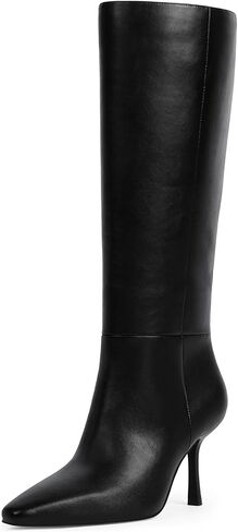 Modatope Knee High Boots Women Square Toe Stiletto Tall Boots Side Zipper Dressy Boot for Women in Kuwait