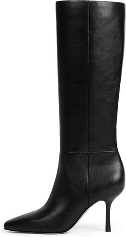 Modatope Knee High Boots Women Square Toe Stiletto Tall Boots Side Zipper Dressy Boot for Women in Kuwait