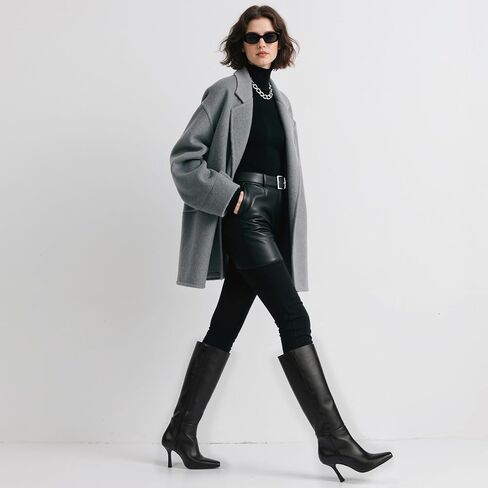 Modatope Knee High Boots Women Square Toe Stiletto Tall Boots Side Zipper Dressy Boot for Women in Kuwait