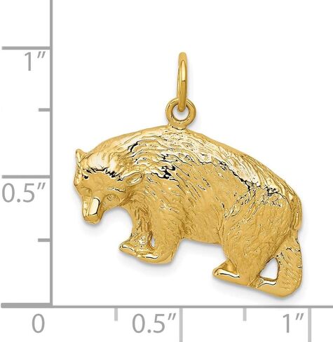 سحر الدب الذهبي الصفراء الصلب 14K (0.79 × 0.98 بوصة) in Saudi Arabia