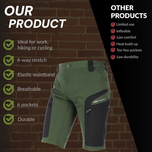 Puma Workwear Pro One Men's Tactical Cargo Shorts ، و DAENTING 4-Way Estrity Estilit in Saudi Arabia
