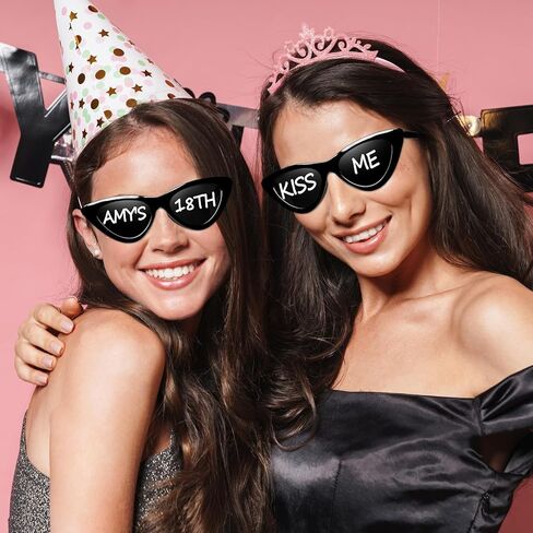 Flutesan 12 Pcs Wedding Personalised Sunglasses Bulk Custom Cat Eye Sunglasses with 4 Paint Pens for DIY Custom Party Favors in Saudi Arabia
