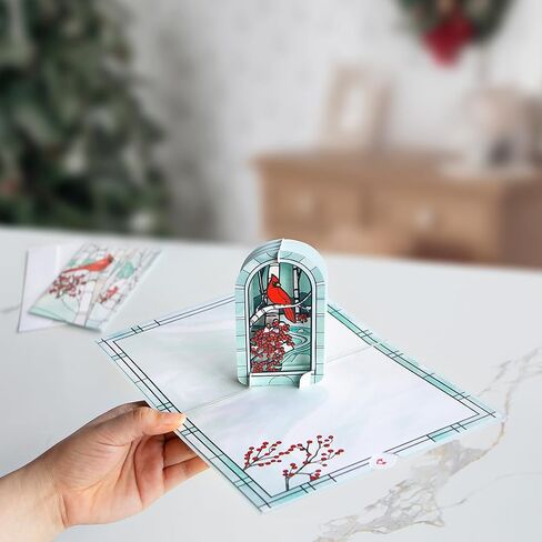 بطاقة Lovepop Surreal Deer المنبثقة، بطاقة تهنئة 5x7-3D، بطاقات عيد الميلاد المنبثقة، بطاقة الشتاء، بطاقة عيد الميلاد ثلاثية الأبعاد للمعلم in Saudi Arabia