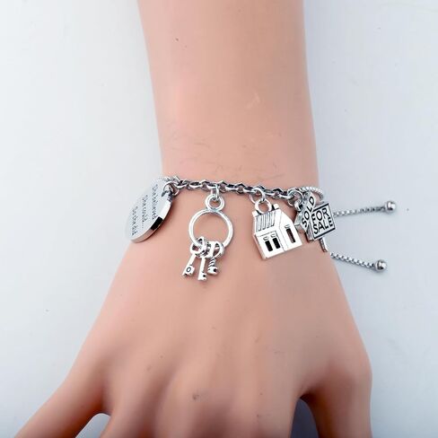 PLITI Realtor Gift Real Estate Agents Gift House Broker Jewelry She Believed She Could So She Did Bracelet For Home Seller in Saudi Arabia