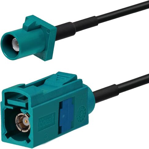 Fakra Z Female to Fakra Z Male RG174 Extension Cable 2.5m/8.2ft for Car SUV Stereo Head Unit GPS Navigation FM AM Radio Sirius XM Satellite Radio 4G LTE TEL Telematics DAB Digital Radio in Kuwait