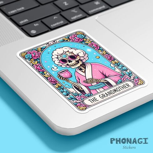 (3Pcs) The Plant The Reader The Cat Mom Tarot Card Stickers 3'' for Nature Bookworms Plant Cat Lovers Skeleton Witchy Gothic Vinyl Decal for Laptops Water Bottles in Kuwait