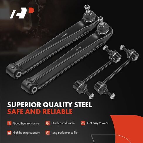 A-Premium Set of 4, Rear Lower Forward Control Arm, Sway Bar Link, Compatible with Hyundai Sonata 1999-2005, XG300 2001, XG350 2002-2005, Kia Optima 2001-2005 in Saudi Arabia