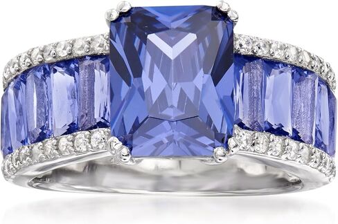 Ross-Simons 6.75 ct. t.w. Simulated Tanzanite and .20 ct. t.w. CZ Ring in Sterling Silver in Saudi Arabia