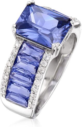 Ross-Simons 6.75 ct. t.w. Simulated Tanzanite and .20 ct. t.w. CZ Ring in Sterling Silver in Saudi Arabia