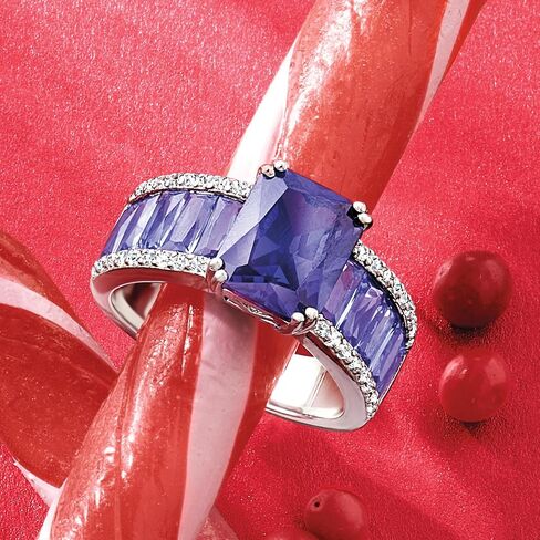 Ross-Simons 6.75 ct. t.w. Simulated Tanzanite and .20 ct. t.w. CZ Ring in Sterling Silver in Saudi Arabia