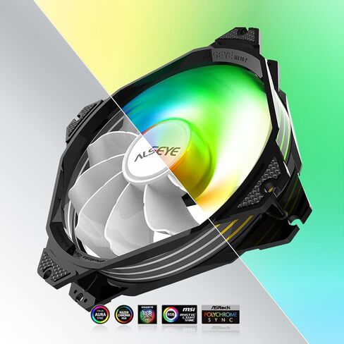ALSEYE W90 Digital CPU Cooler for Intel, Temperature Displayed CPU Cooler for Small Size PC Case with Powerful 90mm ARGB Lighting Fan and 40mm High-Performance Heat Column Inside. (W90-Intel) in Kuwait